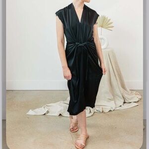 Miranda Bennett Studio Knot Dress Silk Charmeuse